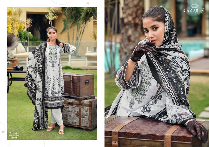 The Artist Vol 4 By Riaz Arts Digital Printed Lawn Cotton Dress Material Suppliers In Delhi
